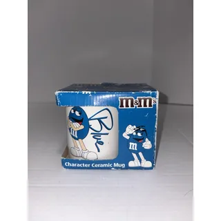 Photo of 2012 M&M's Character Ceramic Mug Cup Blue & White