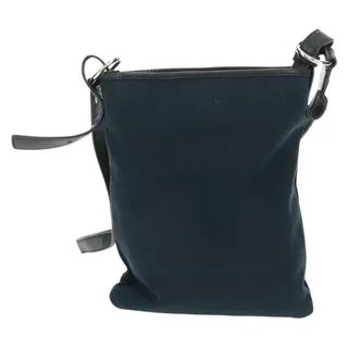 Photo of Saint Laurent Canvas Shoulder Bag Black