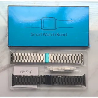 Photo of Wolait Stainless Steel Strap Band Set Silver & Black for Apple Watch Series 1-5