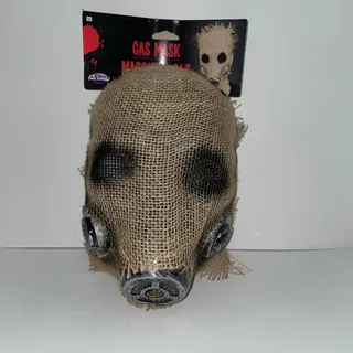 Photo of BURLAP STEAMPUNK BIOHAZARD PURGE GAS MASK FACE MASK HALLOWEEN COSTUME NEW