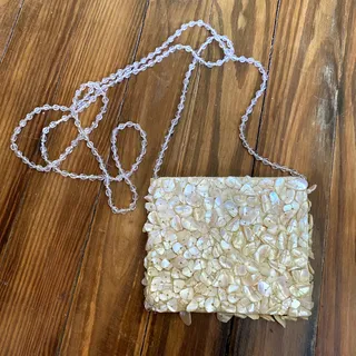 Photo of Moyna Mother-of-Pearl Shell Crossbody mini purse