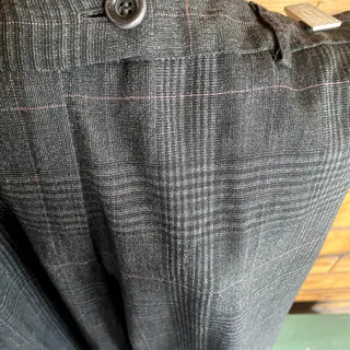 Photo of Moschino Gray Plaid Wool Trouser Pants size US 12