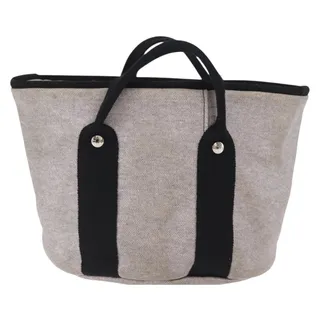 Photo of Hermes Canvas Sac x Bichette Handbag Gray