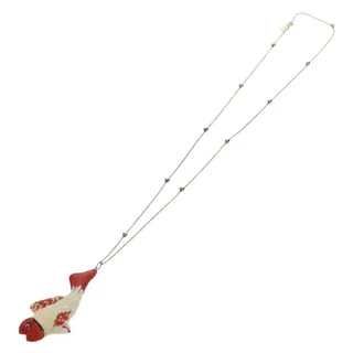 Photo of Prada Clownfish Motif Necklace Ag925 Gold Tone