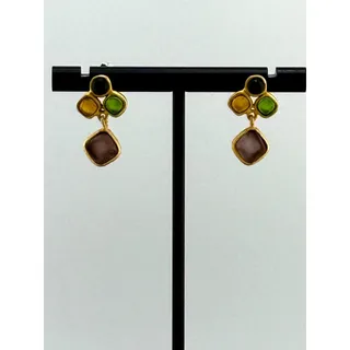 Photo of Michael Vincent Michaud 18K Gold Plated Droplets Earrings