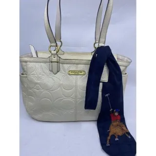 Photo of coach w w detachable specialty tie accent cream sh