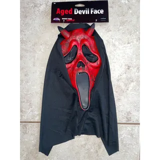 Photo of DEAD BY DAYLIGHT GHOST FACE AGED DEVIL LATEX MASK WITH HOOD COSTUME FW93532 NEW