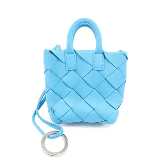 Photo of Bottega Veneta Intrecciato Nappa Bag Charm Blue