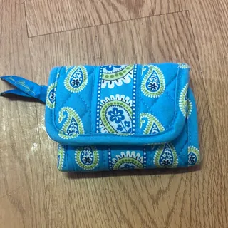 Photo of Vera Bradley Blue and Green Paisley Wallet