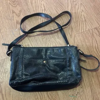 Photo of Cole Haan Black Textured Crossbody Bag
