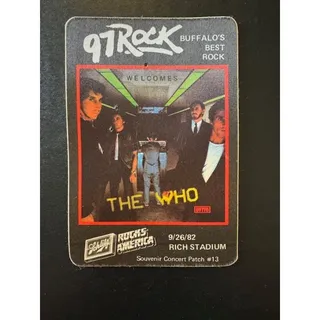 Photo of Backstage Pass: The WHO Rich Stadium Buffalo, NY 09/26/1982