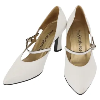 Photo of Salvatore Ferragamo Leather Pumps Shoes 35 White