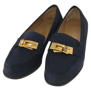 Photo of Hermes Suede Kelly Loafers shoes Blue