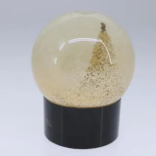 Photo of Chanel Christmas Tree Shopper Snow Globe Vip Only Clear Yellow CC White