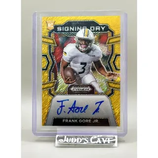 Photo of 🚨 2024 Prizm Draft Picks FOTL Gold Shimmer Frank Gore Jr Rookie Auto RC 1/15 🏈