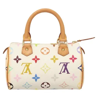 Photo of Louis Vuitton Monogram Multicolor Speedy Handbag White