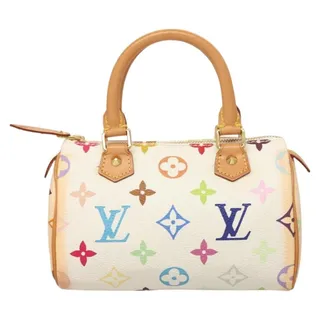 Photo of Louis Vuitton Monogram Multicolor Speedy Handbag White