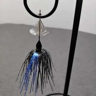 Photo of Berkley Bass Fishing Jig Lure Spinner Blade Blue Black 38790 New Without Tags