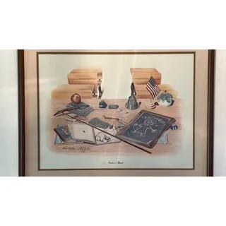 Photo of Vintage Charles Spaulding 'Teacher’s Break' Framed Print