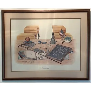 Photo of Vintage Charles Spaulding 'Teacher’s Break' Framed Print