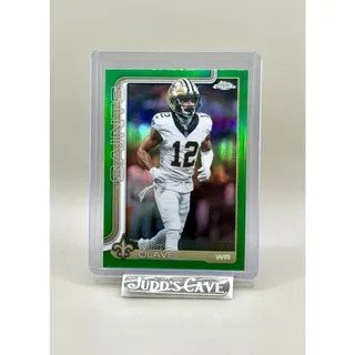 Photo of π¨ 2025 Topps Chrome Chris Olave True Green Refractor #216 Saints /99 π