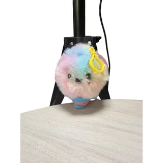 Photo of Giggle Scape Cotton Candy Clip-On Plush Pastel Rainbow