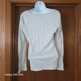 Photo of J. Crew long sleeve nude henley shirt sz S