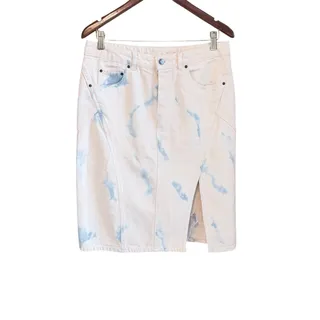 Photo of Future Collective Gabriella Karefa Johnson 100% cotton bleached denim skirt 8