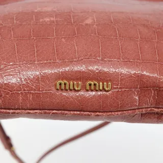Photo of Miu Miu Leather Shoulder Bag Pink