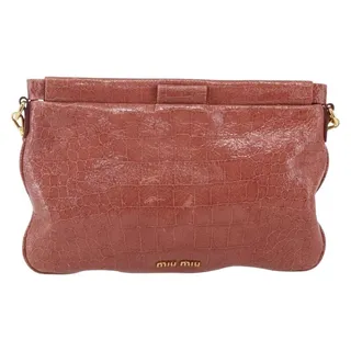 Photo of Miu Miu Leather Shoulder Bag Pink