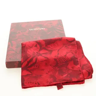 Photo of Valentino Silk Floral Scarf Red