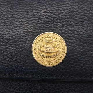 Photo of Celine Medallion Chain Shoulder Bag Black