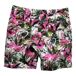 Photo of LoudMouth Golf Shorts Men's Size 40 Waist Pink Flamingos Palm Tropical Beach