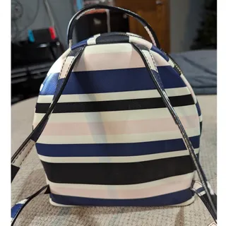 Photo of NWOT Kate Spade Mini Backpack Purse Laurel Way Sammi Cruise Stripe Navy Pink