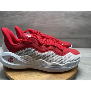Photo of Men's Under Armour Curry Flow 9 Basketball Shoes 3025631-100 White/Red Size 12
