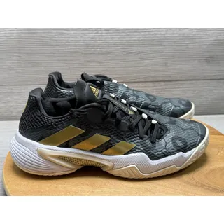Photo of Adidas Women's Barricade 12 Tennis Shoe 6.5 Black/Gold Metallic/Carbon