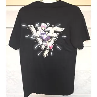 Photo of Hypland Hunter x Hunter Killua Zoldyck Mens Medium Black Anime Graphic Tee NWOT
