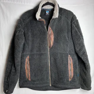 Photo of KUHL Womens Medium Gray Flight Fleece Jacket Full Zip Sherpa Gorpcore Outdoorsy