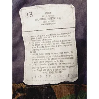 Photo of Military Jacket Suit Chemical Protective Class 1 Woodland Camo US Army Size M