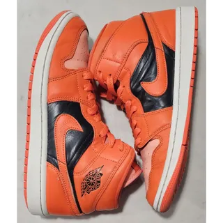 Photo of Air Jordan 1 Mid SE Rush Orange Black Women's Size 8 DM3381-600