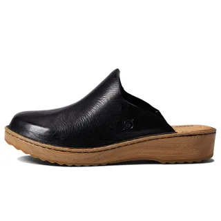 Photo of Born Andy Womens Leather Wooden Print Platform Clogs in Black US SIZE 8M