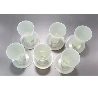 Photo of Parfait Dishes Vintage Tupperware with Bases, Set of 6   755 754   NO LIDS 