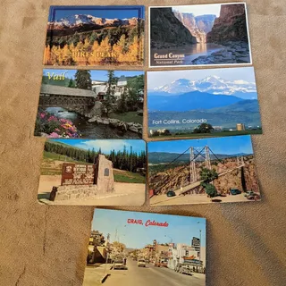 Photo of Colorado Postcard Lot Grand Canyon, Pikes Peak, Fort Collins, Craig CO Vintage