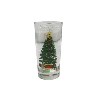 Photo of Vintage HOMCO Home Interiors 8728 12oz Christmas Tree Tumbler Glasses, Set of 7