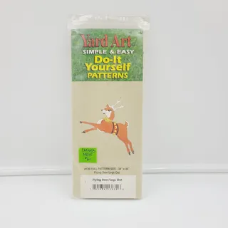 Photo of Vtg 1993 Do-It Yourself Woodcraft Pattern Flying Deer Legs Out Yard Art Pattern