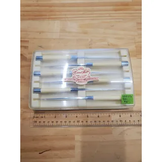 Photo of MCM Carvel Hall Set of 6 Steak Knifes Briddell Bakelite Handles Original Case