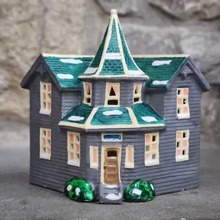 Photo of Vintage Dept 56 Bayport Snowhouse Series Lighted House | 80s Victorian Christmas