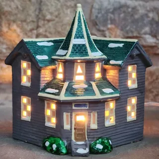 Photo of Vintage Dept 56 Bayport Snowhouse Series Lighted House | 80s Victorian Christmas