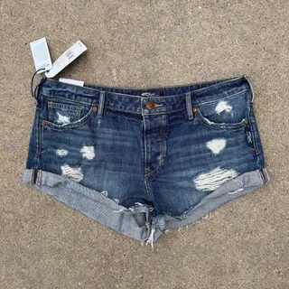 Photo of Silver Breccan Mid Rise Blue Jean Shorts Size 28 NEW L53205RDS339