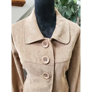 Photo of Erin London Womens Brown Single Breasted Three Buttons Front Coat Size Medium